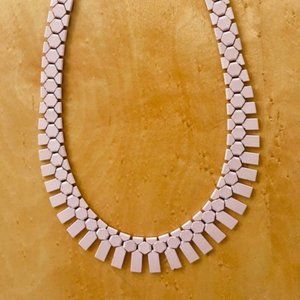 VTG Petal Pink Metal Link Necklace